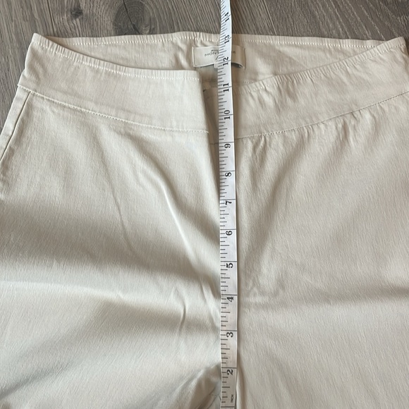 Avenue Montaigne Milan Cream Pull on Dress Pants with back leg vent. - Picture 5 of 8